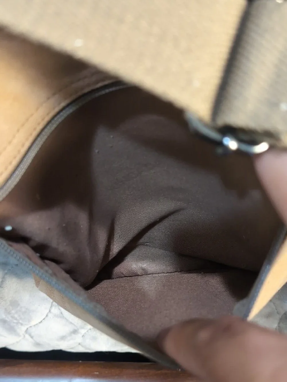 Men's Canvas Crossbody Bag in Tan